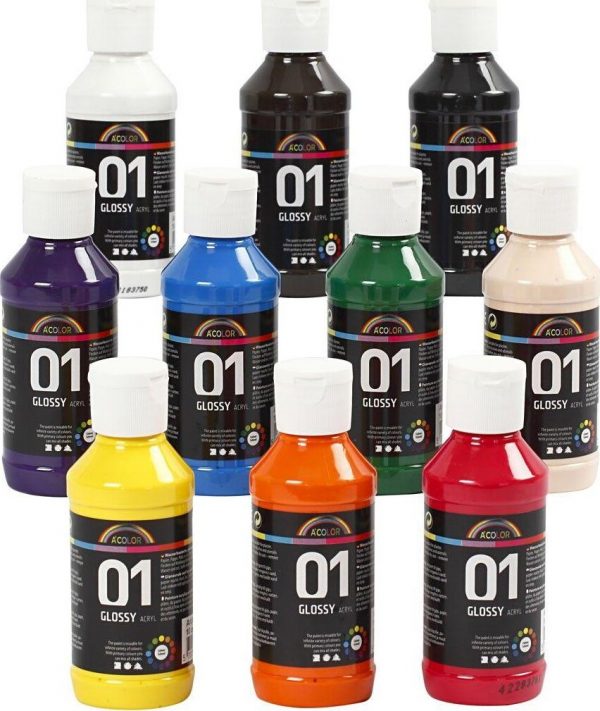 A-color - Blank Akrylmaling - 10x100ml