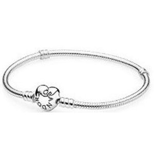 Armbånd til kvinder Pandora HEART CLASP SNAKE CHAIN BRACELET