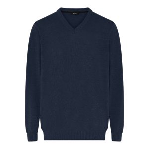 Belika Pullover - V-hals - Dark Navy Melange Mix