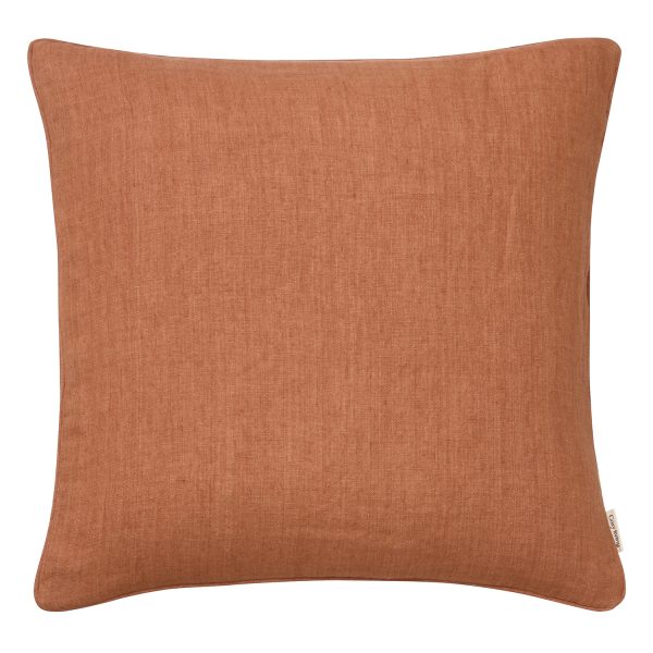 Cozy Living Betræk med piping til Sofapude Linen, Terracotta