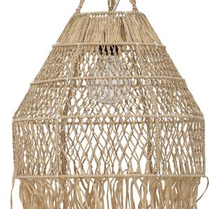 Creative Collection - Thora Pendel Flet Lampe - Natur - Raffia