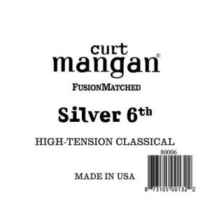 Curt Mangan 80006 løsÂ silver-woundÂ 6thÂ spanskÂ guitarstreng,Â high-ten