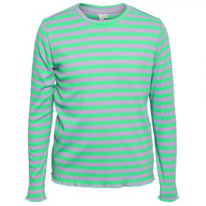 Dora stribet rib bluse (7-8 år)