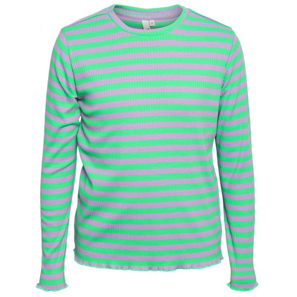 Dora stribet rib bluse (7-8 år)