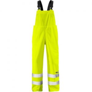 Fristads 101056 Flame Hi Vis regnbukser kl.2 2047 / Arbejdsbukser Hi-Vis gul L