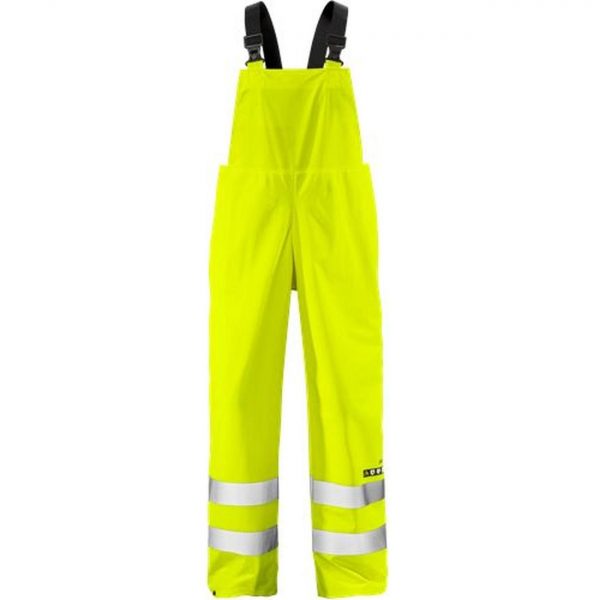 Fristads 101056 Flame Hi Vis regnbukser kl.2 2047 / Arbejdsbukser Hi-Vis gul L