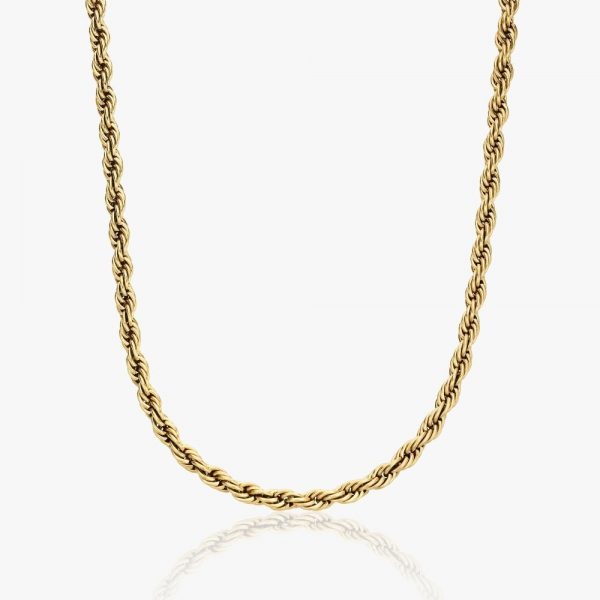 Gavesæt - Rope Chain Halskæde & Armbånd 14K Guldbelagt