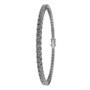 Henrik Ørsnes Design Tennis Armbånd i 14 Karat Hvidguld med Diamanter 5,0 Carat TW/SI