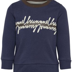 Hummel Sweatshirt - HMLJeppe - Navy m. Print