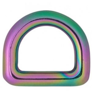 Infinity Hearts D-Ring Jern Mix farvet 10x10mm - 5 stk