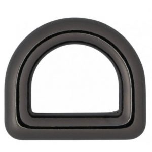 Infinity Hearts D-Ring Messing Gunmetal 12x12mm - 5 stk