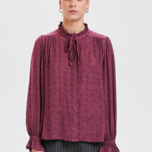 Karen By Simonsen Emeykb Bluse, Farve: Mauve Rød, Størrelse: 34, Dame