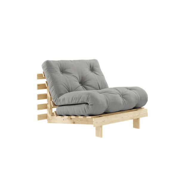 Karup Design Roots Sovesofa M. Madras 90x200 746 Grey/Fyrretræ