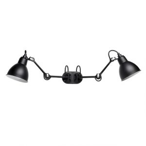 Lampe Gras N204 Double Badeværelses Væglampe Sort – DCWéditions