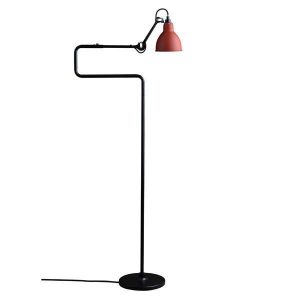 Lampe Gras N411 Gulvlampe Mat Sort & Mat Rød