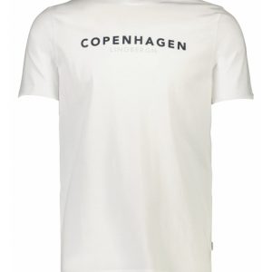 Lindbergh O-Neck T-shirt i hvid m. logo til herre