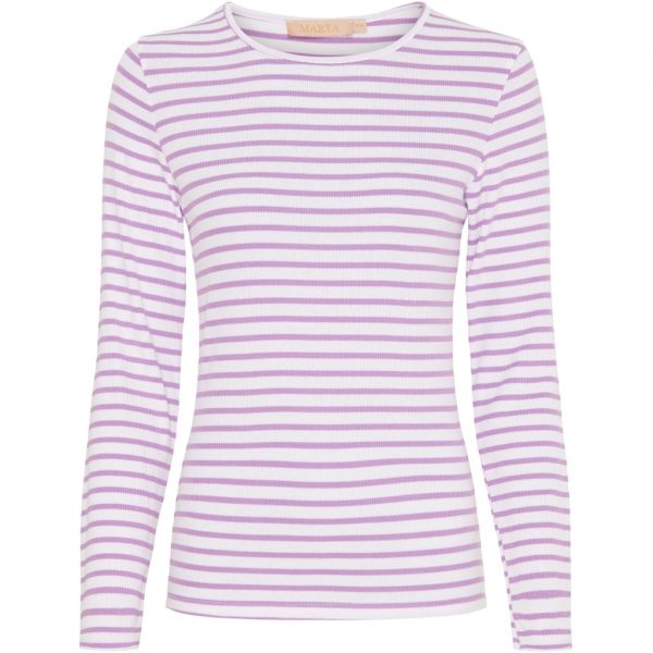 Marta Du Chateau dame bluse 5353 - Lilac/White