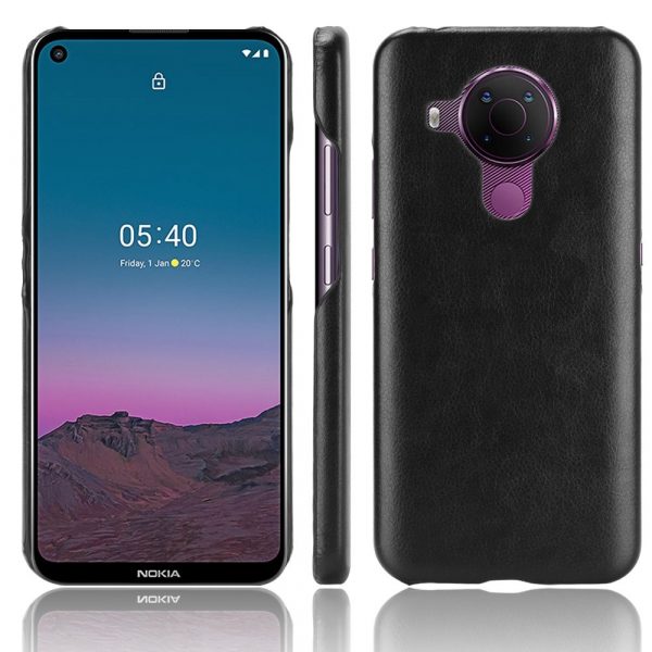 Nokia 5.4 - Læder Hard cover - Sort