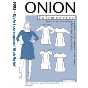 ONION Snitmønster Plus 9005 Kjole i Corsagesnit Str. XL-5XL