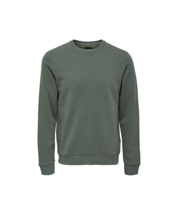 ONLY & SONS Crew Neck Sweatshirt i Castor Gray til herre