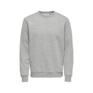 ONLY & SONS Crew Neck Sweatshirt i grå til herre