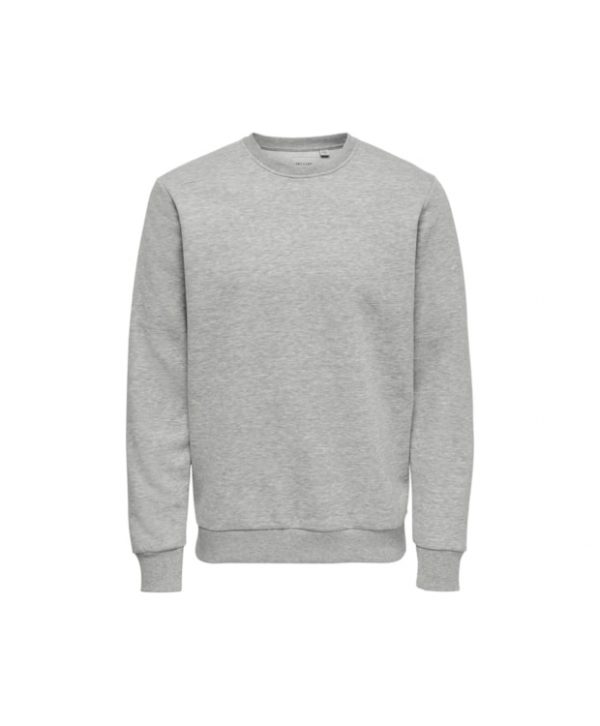 ONLY & SONS Crew Neck Sweatshirt i grå til herre