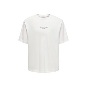 ONLY & SONS O-neck T-Shirt i hvid til herre