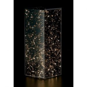 Piedestal i glas med 150 LED lys H50 x Ø20 cm - Klar