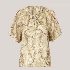 Relia Blouse, bluse i viscose i snake print