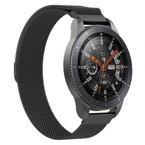 Samsung Galaxy Watch 46mm - Milanese rustfrit stål urrem - Sort