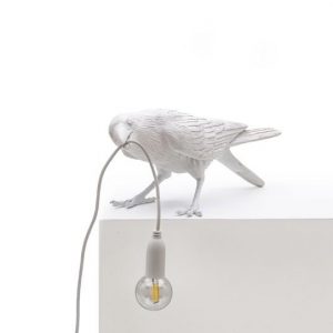 Seletti Bird Playing Bordlampe Hvid Udendørs