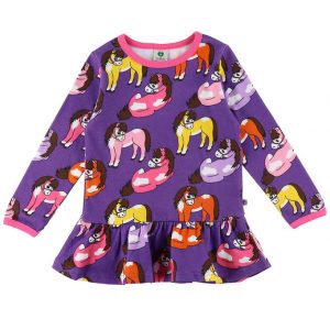 Småfolk Sweatshirt - Purple Heart m. Heste