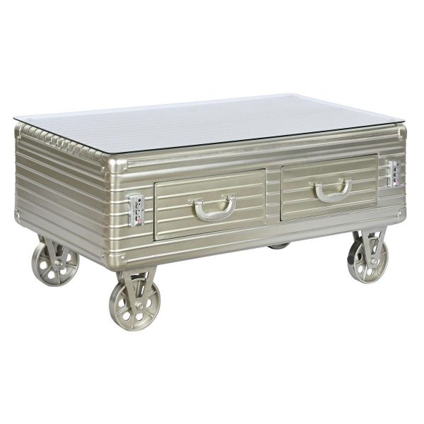 Sofabord Home ESPRIT Metal Krystal 100 x 52 x 46 cm