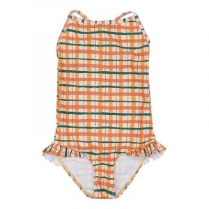 Soft Gallery - Ida Swimsuit Badedragt - Winter Wheat AOP Check - 164/14 år