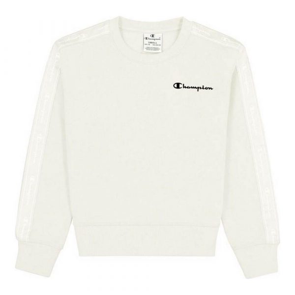 Sweatshirt til Børn Champion Crewneck Logo Hvid XXL