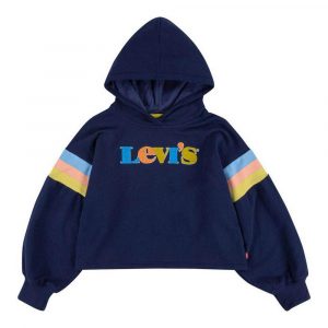 Sweatshirt til Børn Levi's Full Sleeve High Rise Mørkeblå 12 år