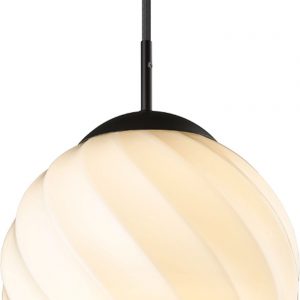 Twist, Pendel lampe, Glas, opal/sort