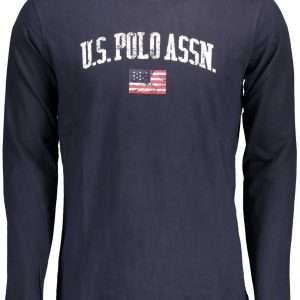 U.S. POLO ASSN. Chic Blue Printed Cotton Tee for Men