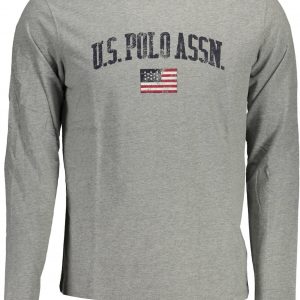 U.S. POLO ASSN. Elegant Gray Printed Long Sleeve Tee