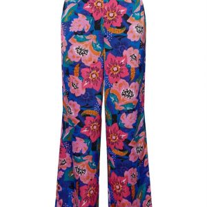 Y.A.S - Milana HW Wide Pants - Blue Lolite