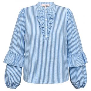 A-View - Bluse - Karin Blouse - Blue/White