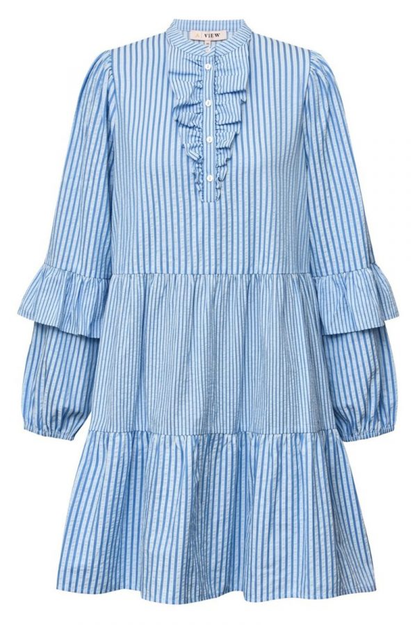 A-View - Kjole - Karin Dress - Blue/White Stribe