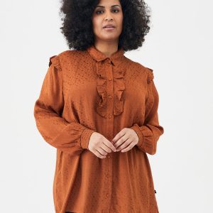 Adia - Bluse - Addaiva - Brown - Xs/38-40