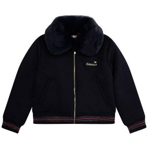 Billieblush Jakke - Uld - Navy m. Pailletter