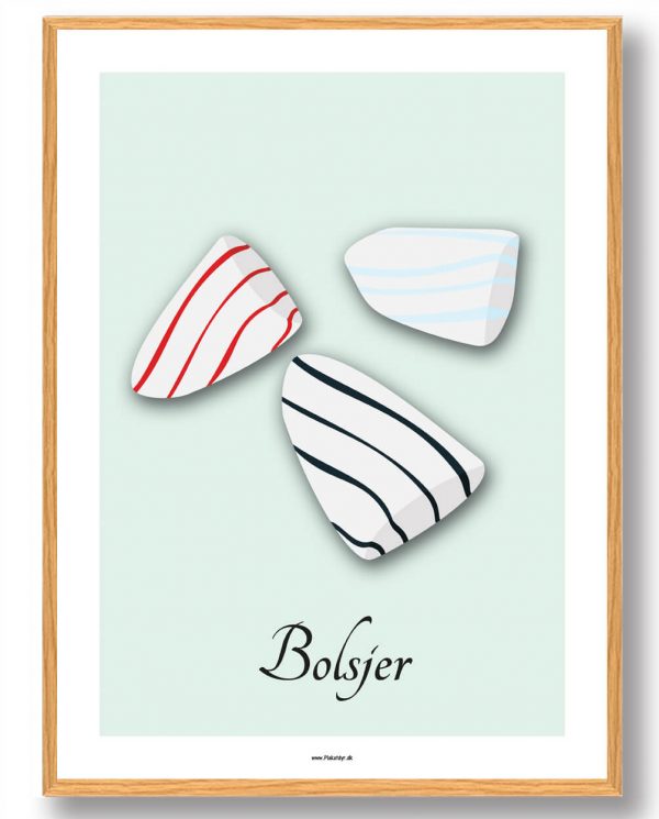 Bolsjer - plakat (Størrelse: M - 30x40cm)