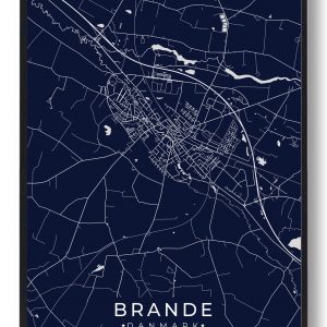 Brande plakat - mørkeblå (Størrelse: S - 21x29,7cm (A4))