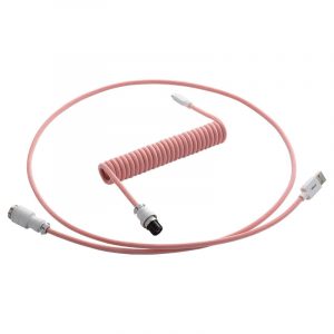 CableMod Pro Coiled Keyboard Cable USB A to USB Type C, Orangesicle - 150cm