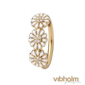 Christina Design London Jewelry & Watches - Marguerite Love Ring forgyldt sølv 800-4.4.B