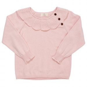 Copenhagen Colors Margueritte Strik Bluse - Dusty Rose - 80 cm