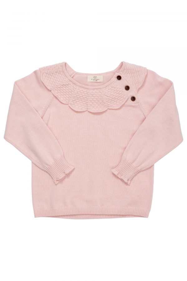 Copenhagen Colors Margueritte Strik Bluse - Dusty Rose - 80 cm